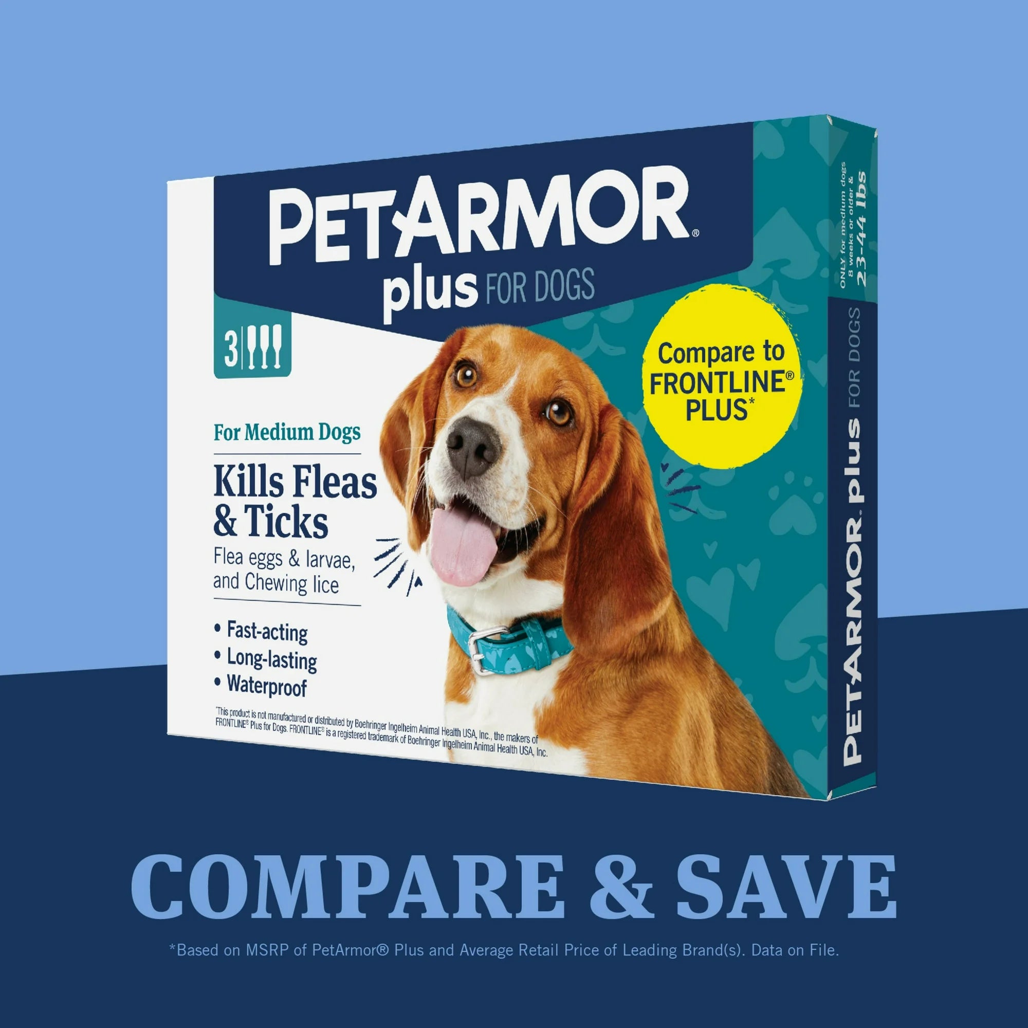 PetArmor Flea & Tick Topical Prevention for Dogs 23-44 lbs., 3 month
