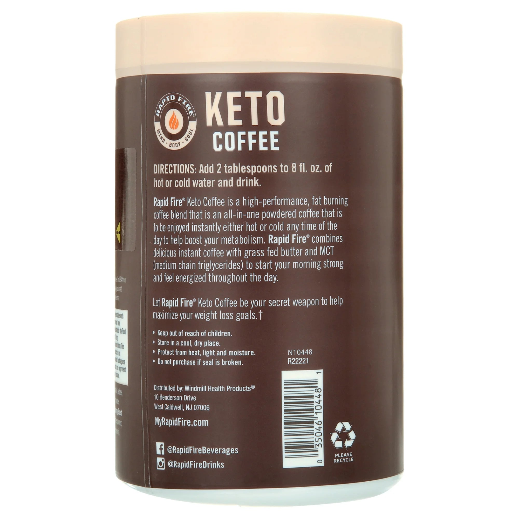 Rapid Fire Medium Roast Keto Coffee - Original Blend (7.93 oz)
