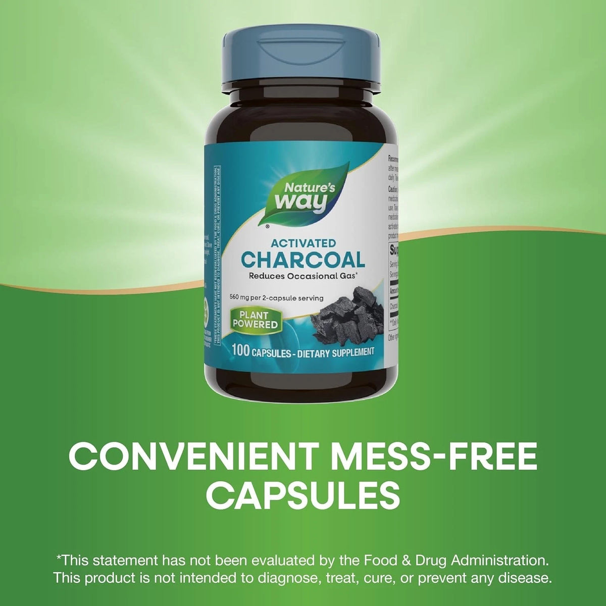 Nature's Way Activated Charcoal 100 Caps